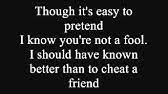 Tonight the music seems so loud. George Michael Careless Whisper Lyrics Youtube