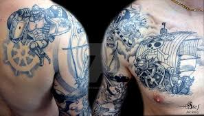 35 Awesome One Piece Tattoos For The Straw Hat Pirates Tatuagens Tatoo Arte Assustadora