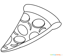 Pizza coloring pages for kids online. A Piece Of Pizza Coloring Page Free Printable For Kids