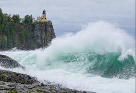 Lake Superior Storm Beautiful Lighthouse Midwest Travel Split Rock Lighthouse