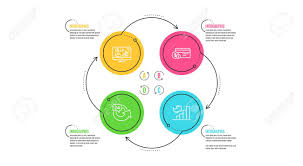 analytics graph payment method and 24 hours icons simple set