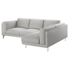 Sofa am tag, doppelbett bei nacht: Nockeby Bezug 3er Sofa Tallmyra Weiss Schwarz Mit Recamiere Rechts Ikea Schweiz