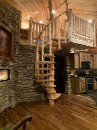 Rustic Pine Spiral Staircase Custom Made To Order Rustic Staircase Log Homes Staircase Design