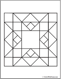 Quilt Pattern Coloring Page Squares Diamonds And Triangles Geometric Coloring Pages Barn Quilt Patterns Wall Quilt Patterns