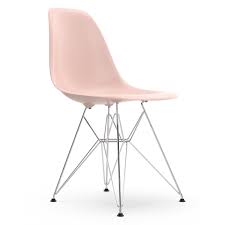 Originally designed in fiberglass, this comfortable, durable, timeless chair now comes in. Vitra Eames Plastic Side Chair Dsr Pale Rose Without Upholstery Without Upholstery Standard Version 43 Cm Chrome Plated By Charles Ray Eames 1950 Designer Furniture By Smow Com