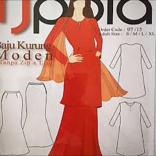 New pola baju kurung moden paling simple tiada dat, tiada zip & leher belah depan. Pola Jahitan Baju Kurung Moden Design Craft Craft Supplies Tools On Carousell