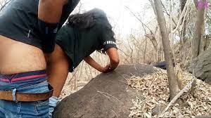 Indian, Desi couple sneak in the woods to have quickie in standing doggy |  AREA51.PORN