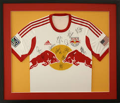 Ny Red Bulls Signed Soccer Jersey In Frame Ny Red Bulls New York Red Bulls Soccer Jersey