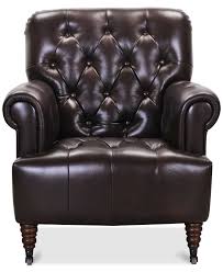 Kaden Leather Tufted Club Chair Chairs Recliners Furniture Macy S Furniture Tufted Club Chairs Furniture Chair