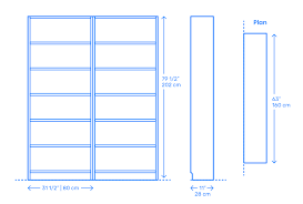 Find the perfect home furnishings at hayneedle, where you can buy online while you explore our room designs and curated. Ikea Billy Bookcase Wide Tall Combination Dimensions Drawings Dimensions Com