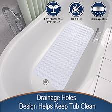 Bring texture and warmth to your bathroom with our bath mats collection. Yimobra Original Bathtub Mat Non Slip Extra Long Bath Mat For Tub With Big Suction Cups