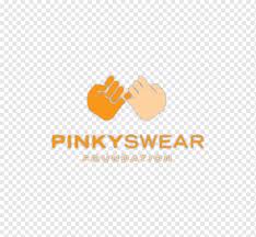 There's over 300 small groups. Pinky Swear Foundation Organization Logo Pinky Promise Text Hand Orange Png Pngwing