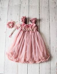 Flower Girl Dress Rustic Lace Flower Girl Dress Mauve Dress Baby Chiffon Dress Flower Girl Dre Flower Girl Dresses Birthday Girl Dress 1st Birthday Dresses