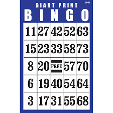 For the best experience, we recommend you print your bingo cards or play online bingo with friends or family. Giant Print Bingo Card Blue Walmart Com Walmart Com