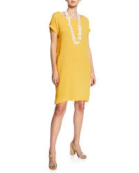 Eileen Fisher Petite Boat Neck Short Sleeve Organic Cotton Gauze Dress Cotton Gauze Dress Gauze Dress Eileen Fisher Dress
