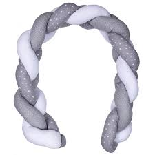 Des sangles robustes permettent une fixation facile et solide de la tour de lit. Bb Co Tresse Decorative Multi Usages Etoiles Gris Blanc Une Etoil