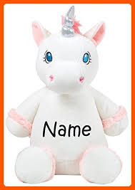 Personalized Stuffed White Unicorn With Embroidered Name Fun Stuff And Gift Ideas Amazon Partner Unicorn Stuffed Animal Stuffed Animal Names White Unicorn