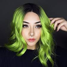 Black And Green Wig Black Green Short Bob Synthetic Lace Front Wig Short Bob Wigs Black And Green Hair Green Wig