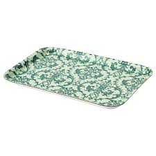 Mustighet Tablett Gemustert Grun Ikea Tablett Tasse Tee