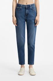 HUGO - Mom Jeans aus mittelblauem Stretch-Denim - Blau