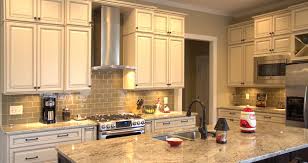 Those antique white kitchen cabinets seems a good match with chocolate glaze. Kitchens Baths Sherlock Homes Builders Inc
