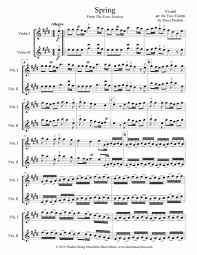 About ''spring' from the four seasons'. Vivaldi Spring Allegro For Two Violins By Antonio Vivaldi 1678 1741 Digital Sheet Music For Score Set Of Parts Download Print S0 483409 Sheet Music Plus
