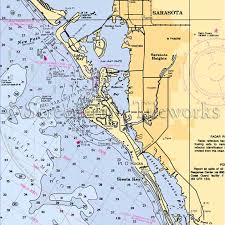 Florida Point Of Rocks Sarasota Lido Key Nautical Chart Decor