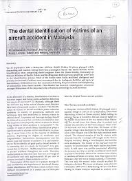 Pdf The Dental Identification Of Victims Of An Aircraft