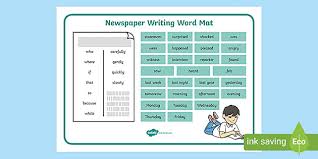 Simple newspaper report examples for ks1 author: Ks1 Newspaper Writing Word Mat