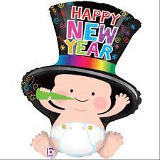 31 New Year S Baby Shaped Foil Balloon Balloon Warehouse