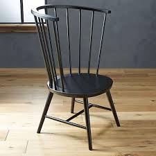 Riviera Black Tall Windsor Side Chair Paola Navone Crate And Barrel Chair Dining Chairs Side Chairs