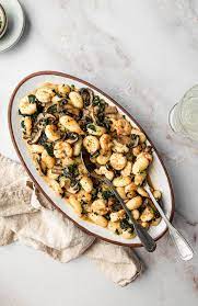 Creamy Coconut Milk Shrimp Gnocchi With Mushroom And Kale Recipe Main Dish Recipes Stuffed Mushrooms Healthy Dinner Recipes