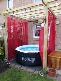 My Pergola And Lay Z Spa Hot Tub Backyard Hot Tub Pergola Hot Tub Patio