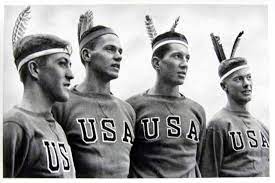 Watch & stream the 2020/21 tokyo olympic games on 7plus. 1936 Berlin Olympics Photograph American Athletes In Indian Headdress Berlin Olympics 1936 Olympics American Athletes