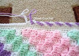 Dinah Crochet C2c Baby Blanket Edging Ch 6 Skip 1 Stitch Sl St In Next Alternati Crochet Edging Patterns Crochet Baby Blanket Edging Crochet Blanket Edging