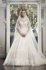 Grace Kelly Inspired Wedding Dress Lace Full Skirt With Lace Bolero And Long Sleeves By Ian Stua Wedding Dress Trends Grace Kelly Wedding Dress Bridal Dresses