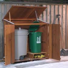 Outdoor Wooden Garbage Can Storage Bin Provide Attractive Waste Storage Solution