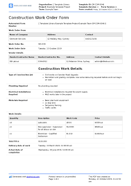 Thanks to our request forms, you'll manage inquiries with incredible ease. Construction Work Order Format Better Than Word Excel Pdf Format