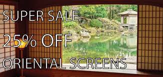 Reusable painting stencil geometric design in a japanese pattern c226. Room Dividers Shoji Oriental Screens Trusted Uk Shopping