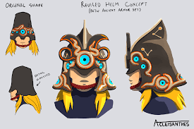 A little redesign of the Ancient Helm (now with 100% less bucket!) :  r/Breath_of_the_Wild