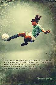 I learned a long time ago that there is something worse than missing the goal, and that's not pulling the trigger. Mia Hamm Quotes Poster My Hot Posters