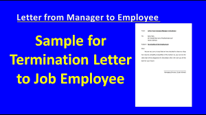 This includes the details of any company property in the possession of the employee and the rules of termination letter sample stating the next steps. How To Write A Letter For Termination Of Job Employment Formal Letter For Service Termination Youtube