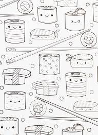 Cute food coloring pages can be used in the class or outside the class.in the class, you can share the sheets with the students while outside the class, you can share the sheets with their parents. Cute Sushi Coloring Pages Aspen Agenda