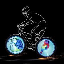 Powerul with graffiti, images, flash, videos & flowing words diy display. 64 128 Led Diy Bicycle Light Programmable Bike Wheel Spokes Light Scre The Gift Shoppers Catalog