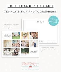 Create a blank funeral thank you card. Free Thank You Note Card Template With Collage For Photographers Strawberry Kit