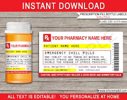 Available in a range of colors, shapes and sizes, our printable address labels are ideal for everyday use and for fancy events. Prescription Chill Pill Labels Template Emergency Chill Pills Gag Gift