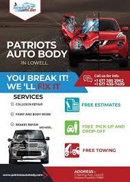 Patriots Collision Center Is Here For All Your Auto Body Repair And Paint Needs 617-285-2962 Auto Body Auto Body Repair Collision Repair