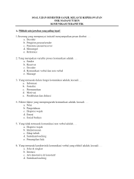 50 contoh soal bahasa inggris pilihan ganda dan essay untuk. Contoh Soal Dan Jawaban Pilihan Ganda Tentang Komunikasi Efektif Dikdasmen