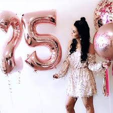 You've achieved 25 great years! 2pcs Lot Large Size 40 Happy 25 Birthday Foil Number Balloons Sliver Black Rose Gold 25th Anniversary Party Decor Man Supplies Ballons Accessories Aliexpress