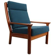 Danish Teak High Back Lounge Chair By Juul Kristensen For Glostrup 1960s Teak Lounge Chair Danish Modern Lounge Chair Chair